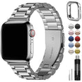 Fullmosa Stainless Steel Apple Watch Band with Case - 42mm to 49mm