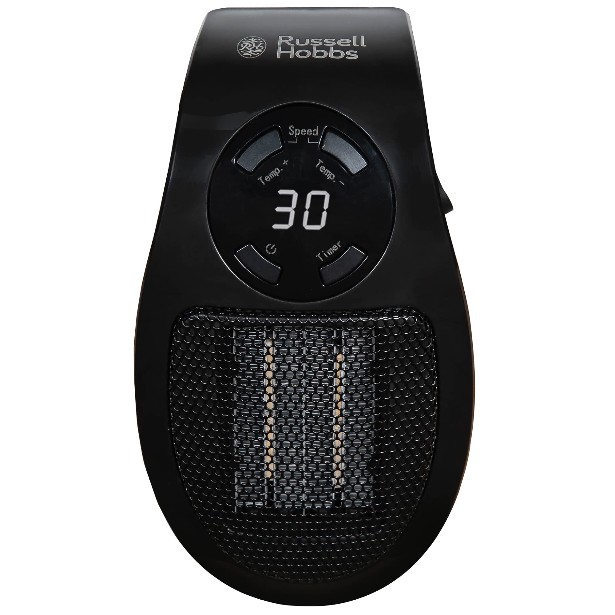 Russell Hobbs 500W Ceramic Plug-In Heater | 12H Timer & LED Display