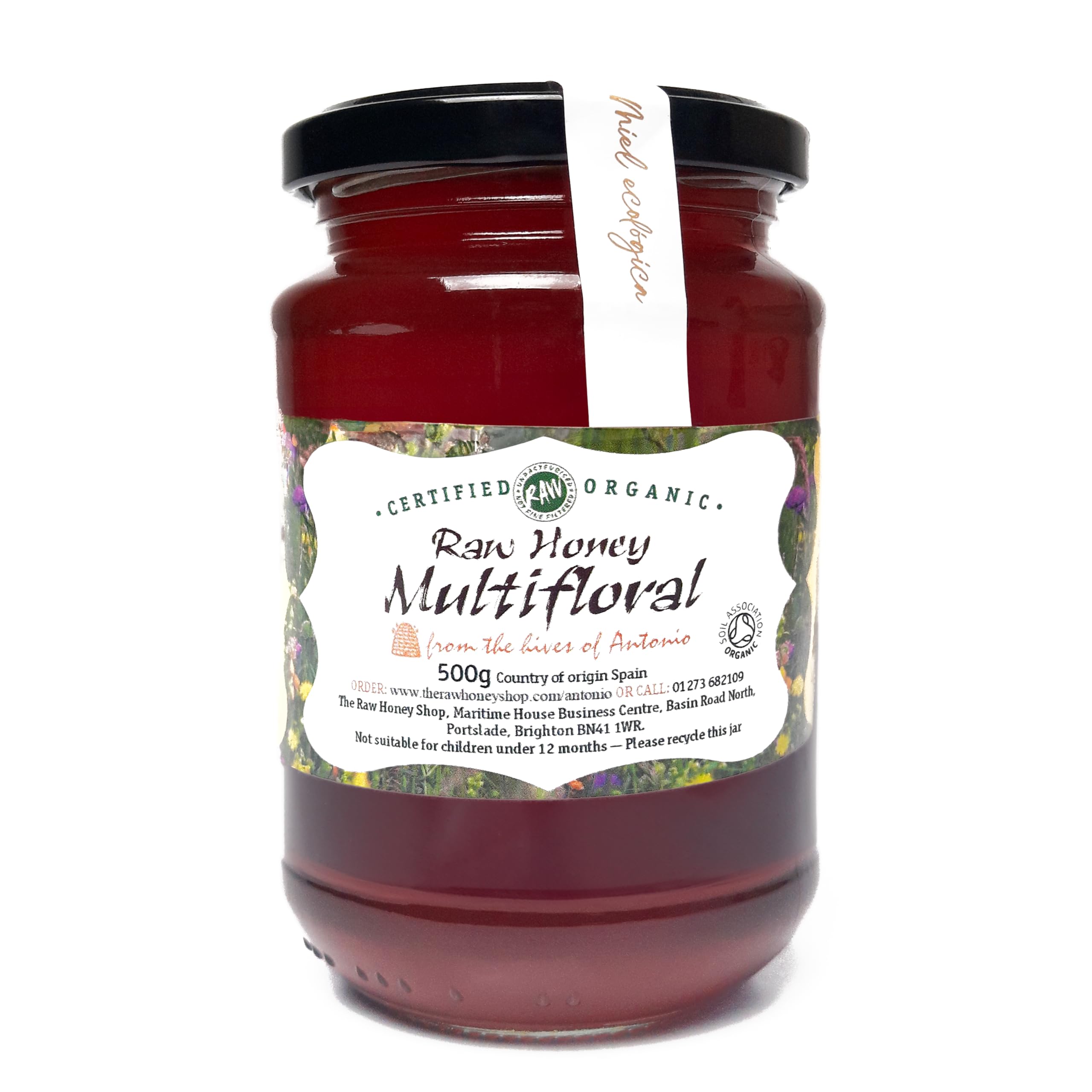 Antonio's Raw Certified Organic Multifloral Wildflower Honey – 500g