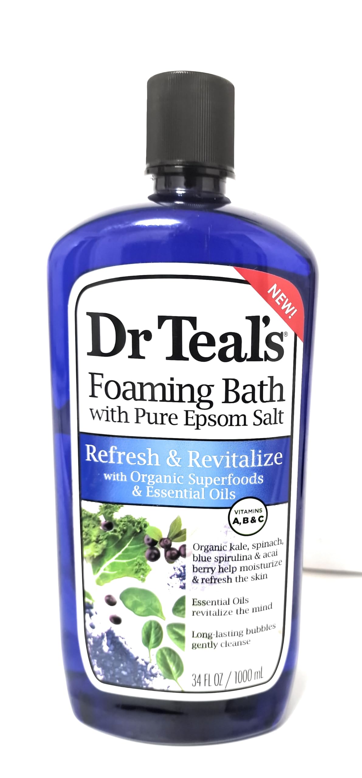 Dr Teal's Refresh & Revitalize Foaming Bath with Pure Epsom Salt, 1L