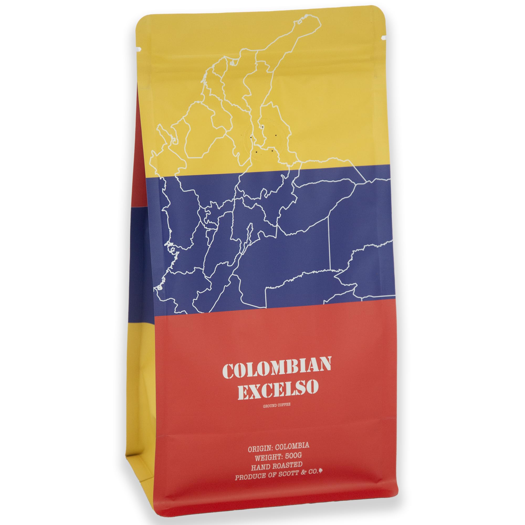 Scott&Co. Colombian Excelso Ground Coffee | 100% Arabica | 500g