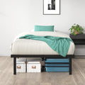 Zinus Caleb Single Metal Bed Frame – 90x190cm Foldable Bed with Storage