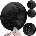 Sheomern 2-Pack Jumbo Terry Cloth Lined Shower Caps for Long Hair & Braids