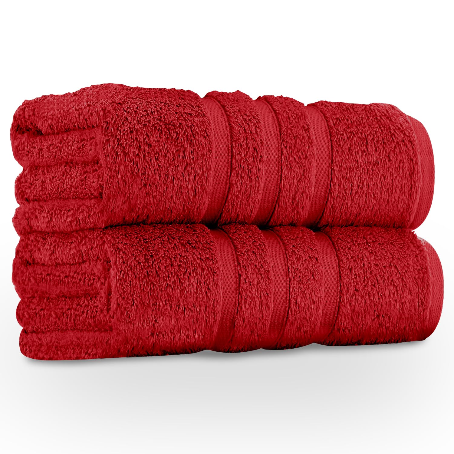 GC Gaveno Cavailia Egyptian Cotton Jumbo Bath Sheets - 2 Pack, Red