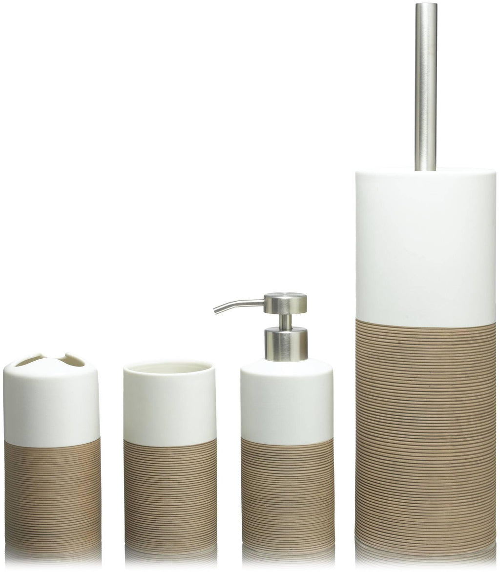 Sealskin Doppio Toilet Brush and Holder – Sand Porcelain Design