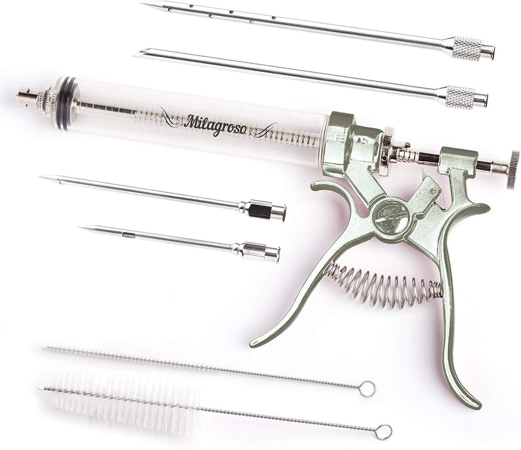 Stainless Steel Meat Injector Kit with 3 Marinade Needles