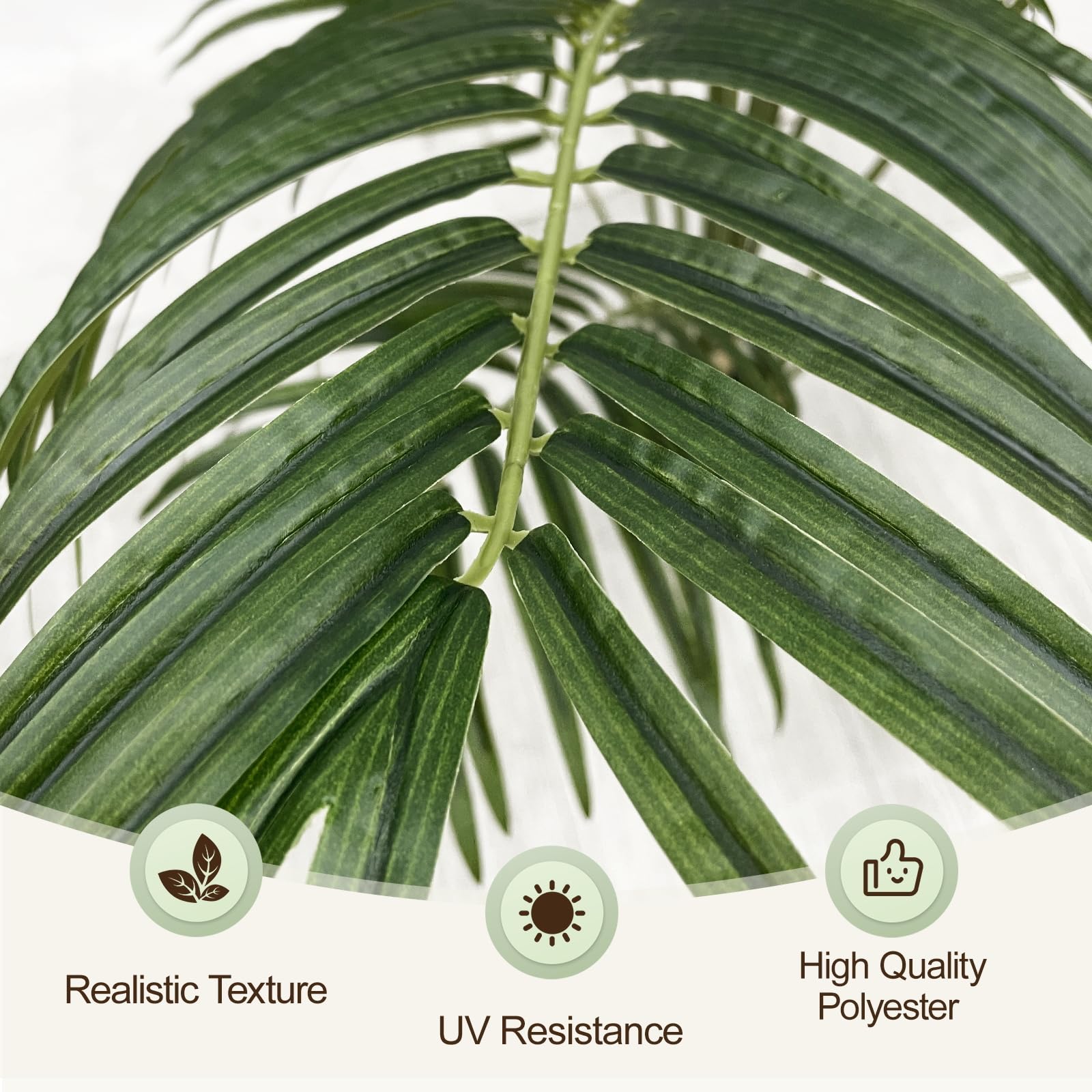 Keeplush 170CM Artificial Palm Tree | Tall Faux Areca Palm with Real Bark