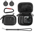 AMAZEAR Hard Leather Carry Case for Insta360 Go Ultra – Black