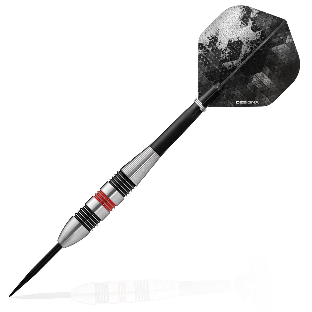Designa Meteors 90 V2 Steel Tip Darts - 90% Tungsten Ringed - 36g