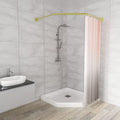 Jolof Store Diamond Corner Shower Rod | 304 Stainless Steel Gold