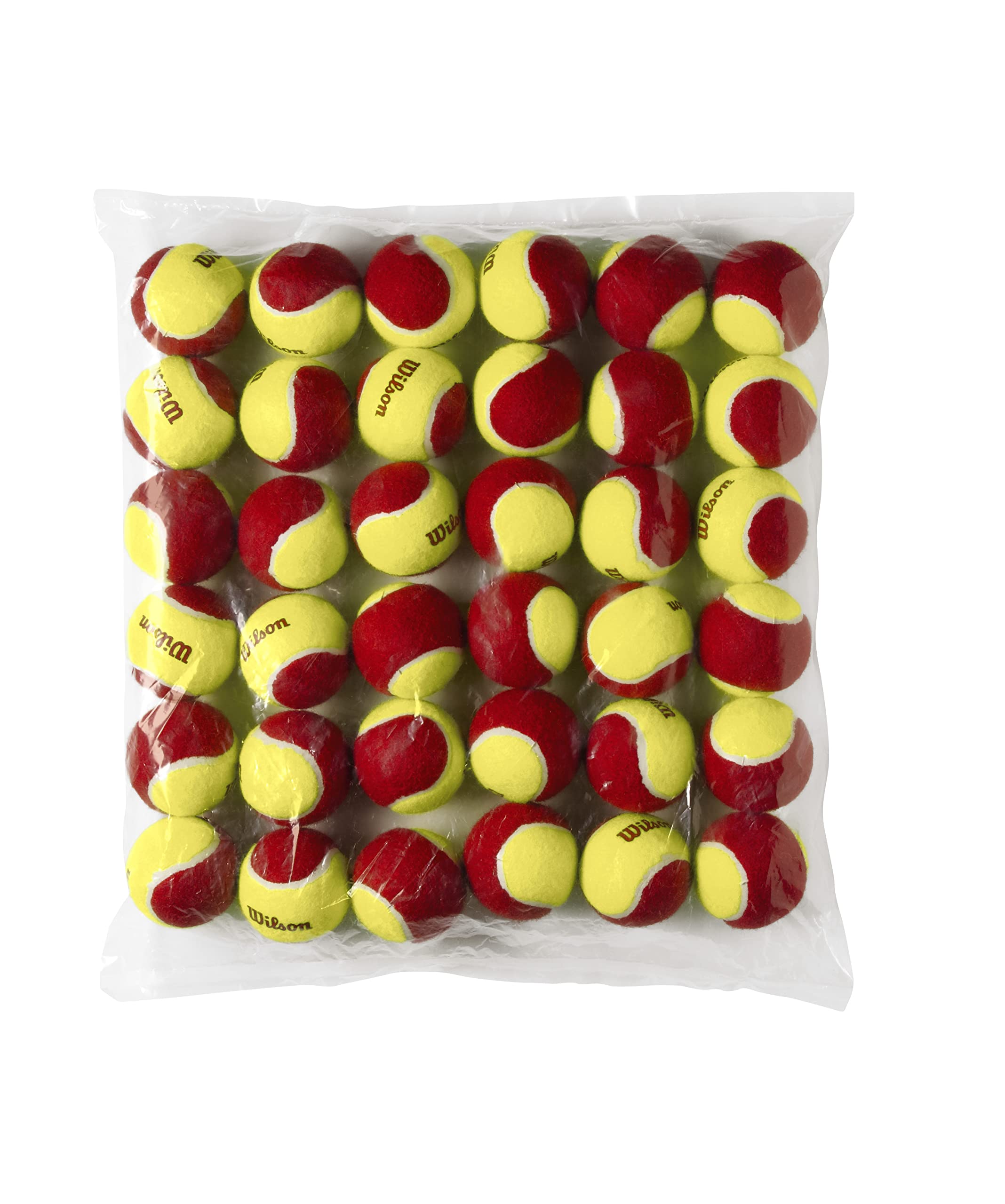 Wilson Starter Red Tball Tennis Balls – Low Compression 36-Pack Yellow