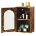 RELAX4LIFE Bathroom Wall Cabinet, Wall-Mounted Storage Cupboard with Tempered Glass Door and Adjustable Shelf