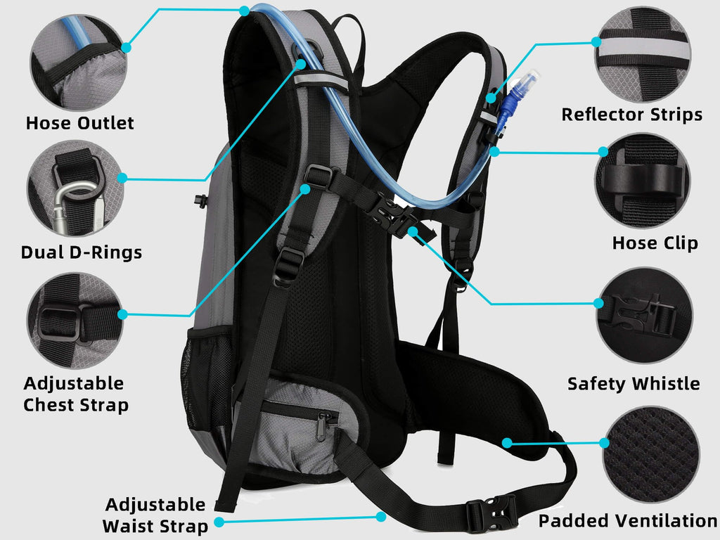 Arvano 18L Hydration Backpack with 2L Insulated Bladder for Hiking & Cycling