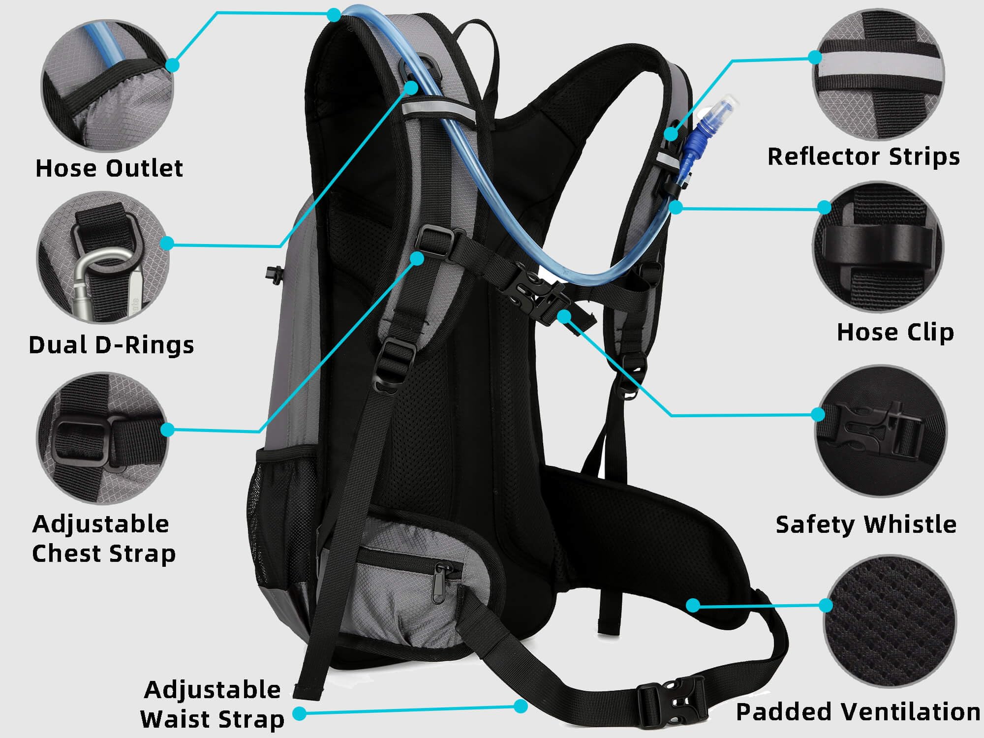 Arvano 18L Hydration Backpack with 2L Insulated Bladder for Hiking & Cycling