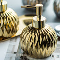 Gold Ceramic Soap Dispenser – 400ml Elegant Hand Pump Bottle