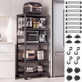 NBYTLT 5-Tier Metal Storage Shelves with Wheels, Adjustable Rack