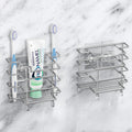 Linkidea 2-Pack Stainless Steel Toothbrush Holder | 3-Slot Wall Mount Rack