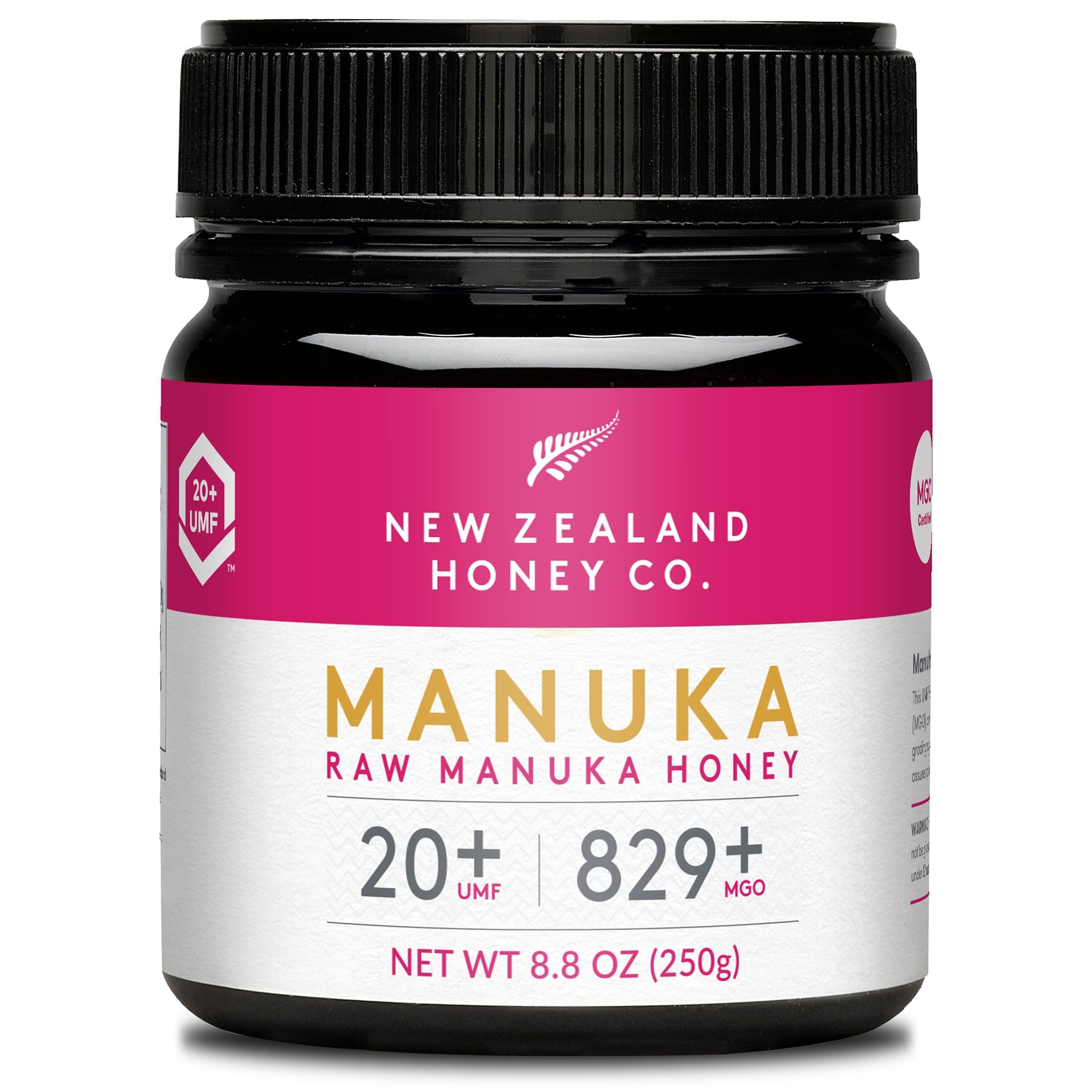 New Zealand Honey Co. Raw Manuka Honey UMF 20+ MGO 829+ | 250g