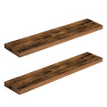 HOOBRO Floating Shelves Set of 2 – 100cm Rustic Brown Wooden Wall Racks