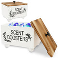 Rustic Wood Laundry Scent Booster & Dryer Sheet Holder – 2Pcs