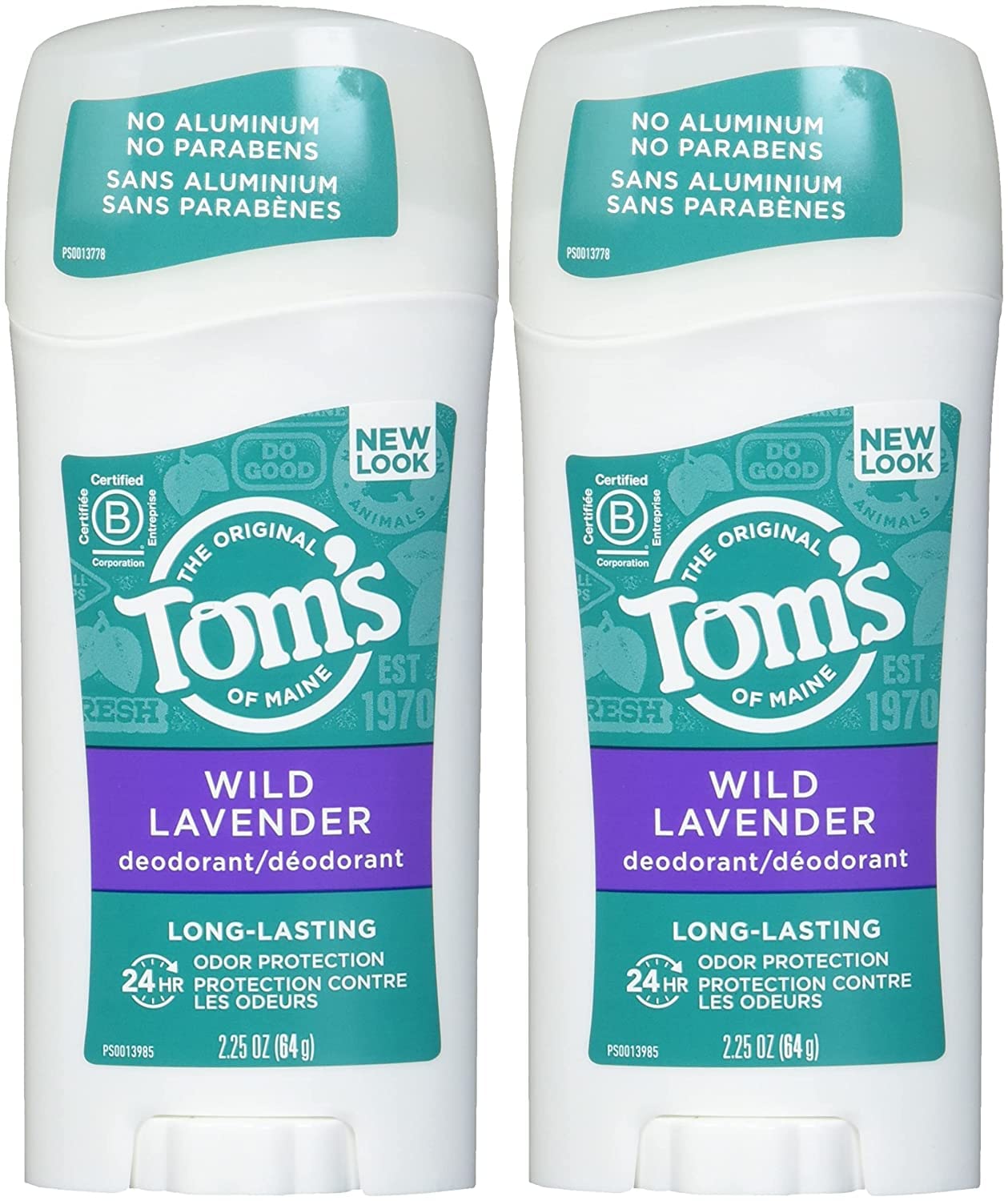 Tom's of Maine Natural Lavender Deodorant Stick - 2.25 Oz (Pack of 2)