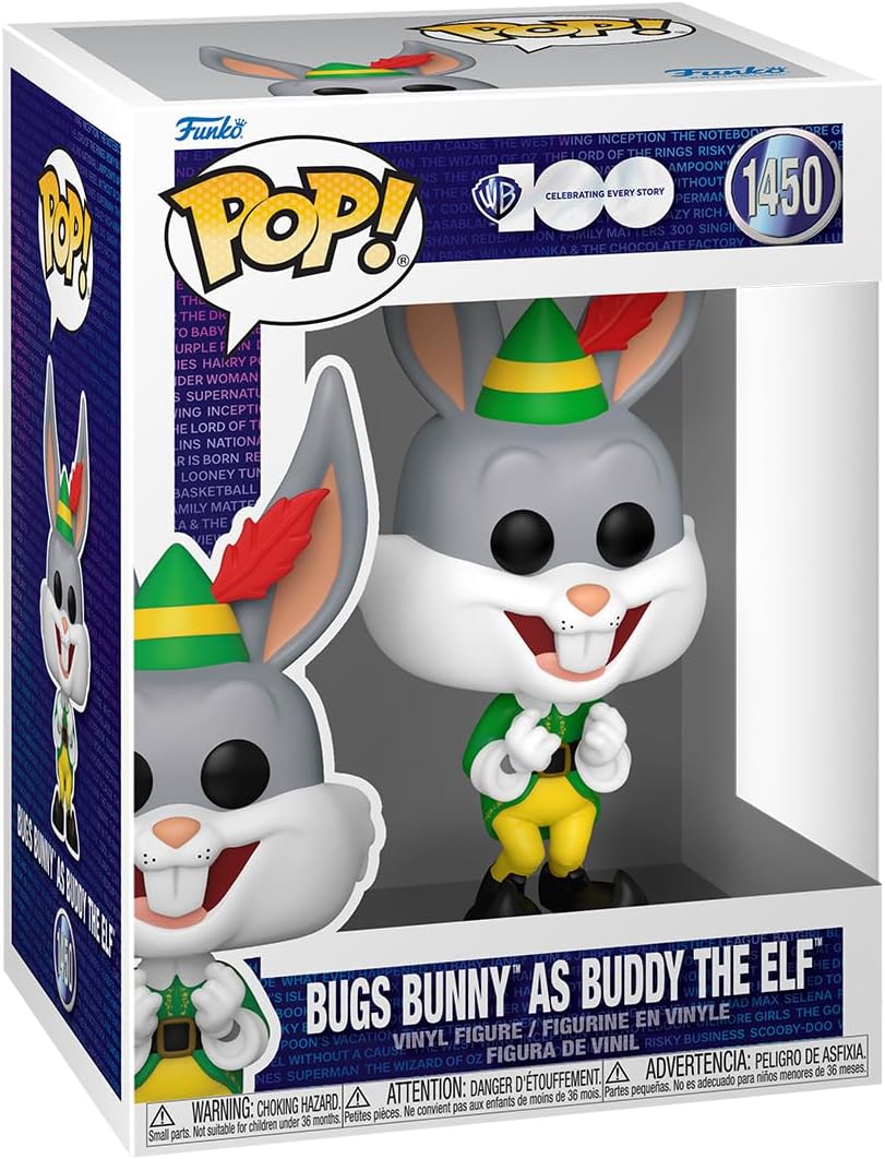 Funko Pop! Movies: WB100 Bugs Bunny as Buddy Vinyl Figure – 3.75"