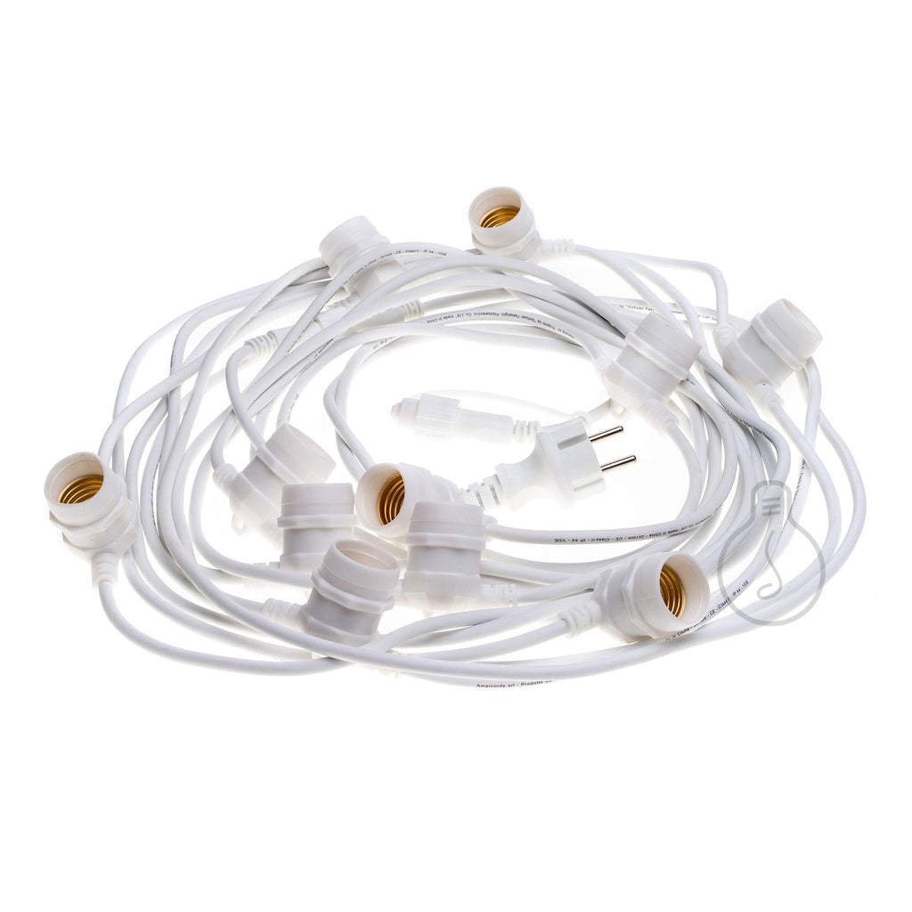 Amarcords White Outdoor Festoon Lights - 12.5m E27 String Lights