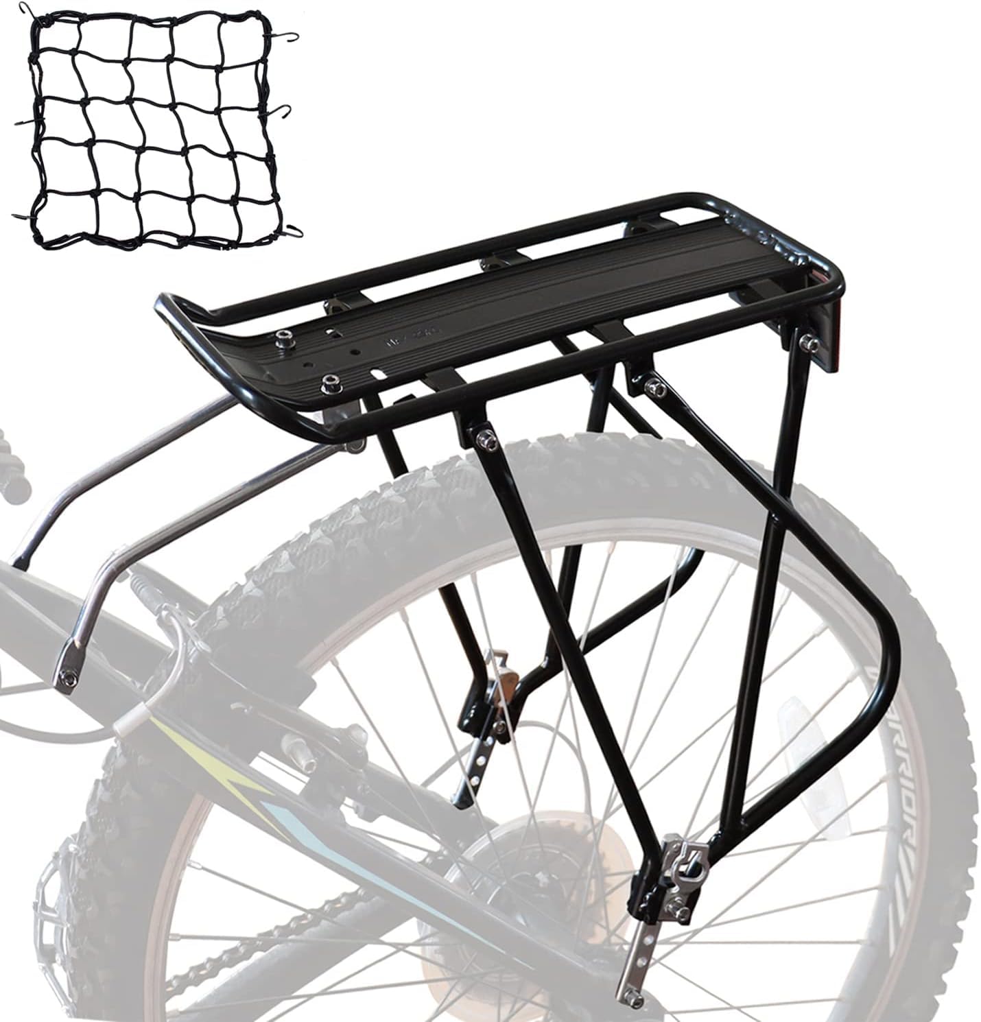 Bike Cargo Rack – Adjustable Aluminum Rear Luggage Carrier