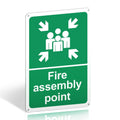 Fire Assembly Point Sign – 600x400mm Rigid Plastic Outdoor