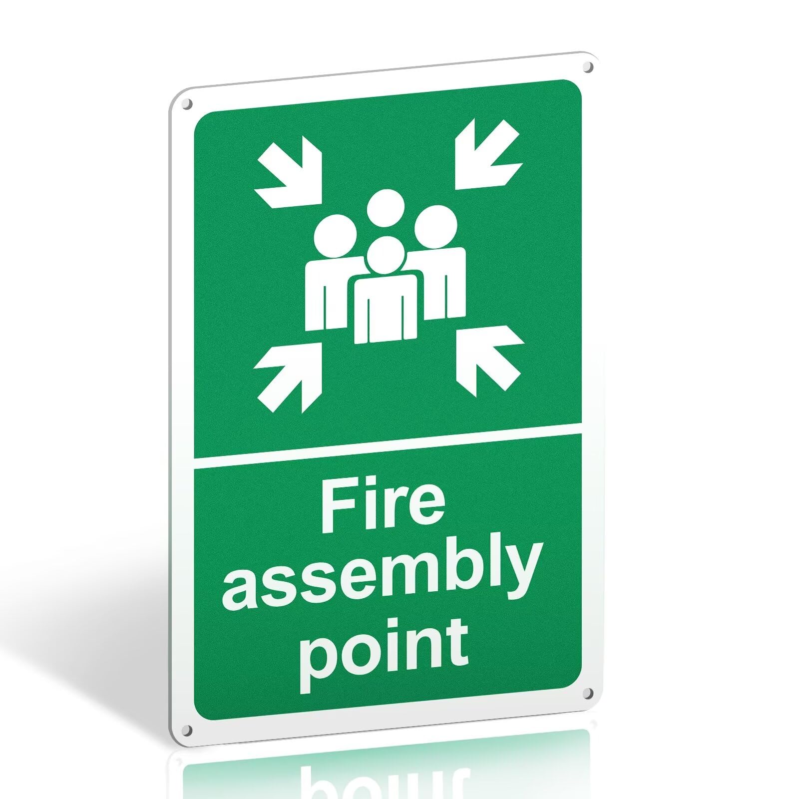 Fire Assembly Point Sign – 600x400mm Rigid Plastic Outdoor