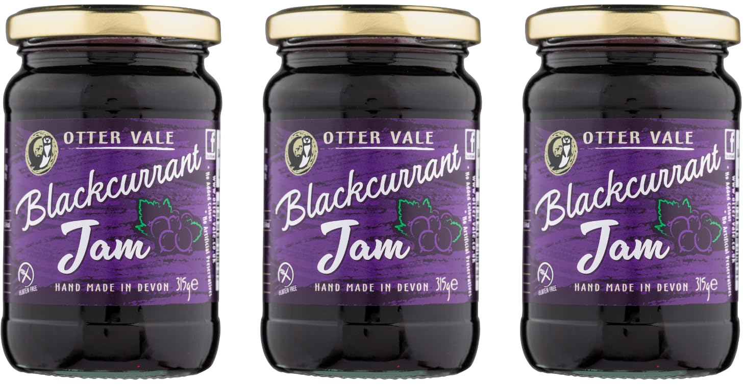 Otter Vale Blackcurrant Jam – Handmade Devon Fruit Preserve, 315g