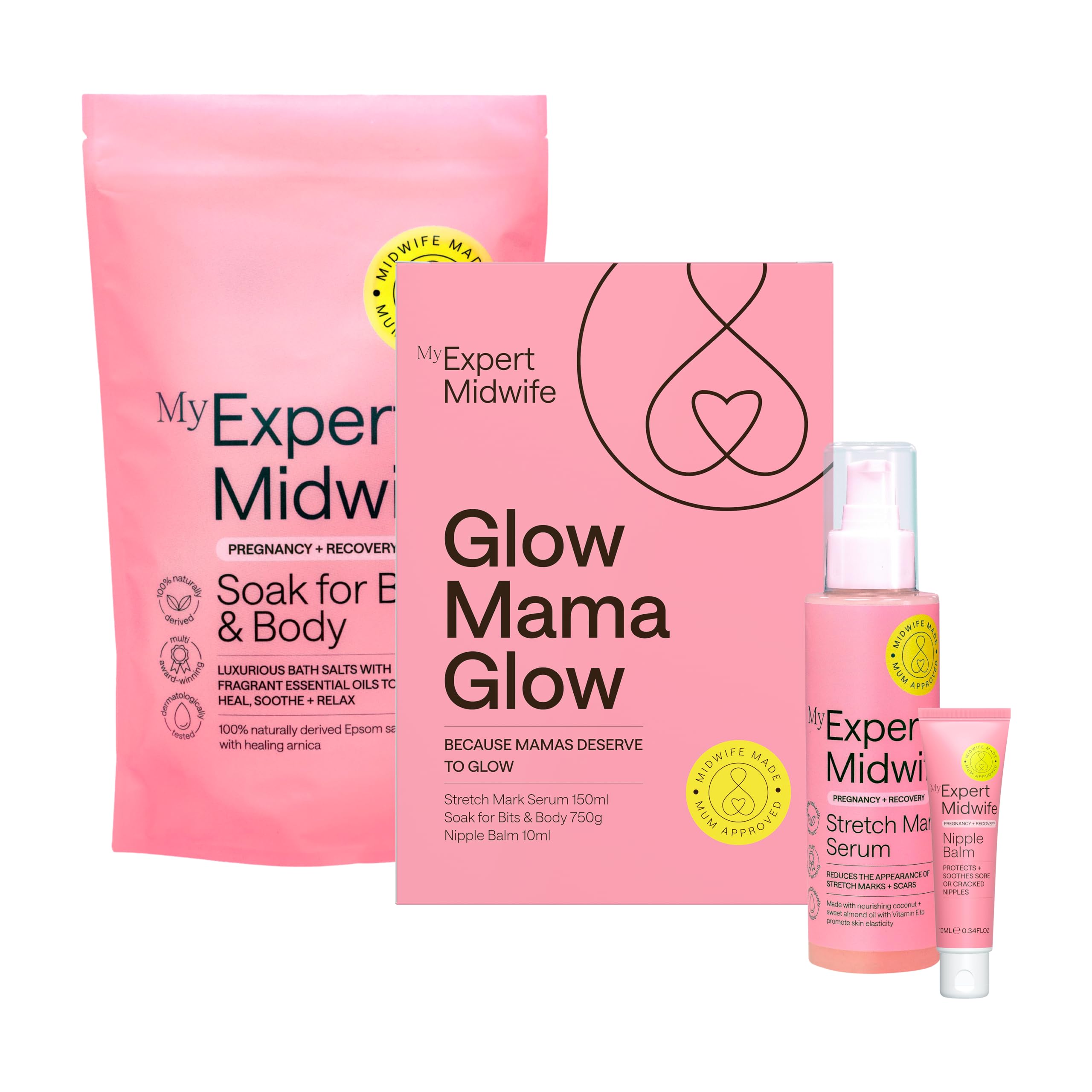 My Expert Midwife Glow Mama Pregnancy & Postpartum Skincare Gift Set