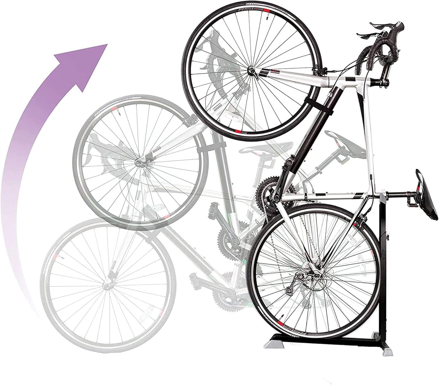 Bike Nook Upright Bicycle Stand – Adjustable Indoor Space-Saving Rack