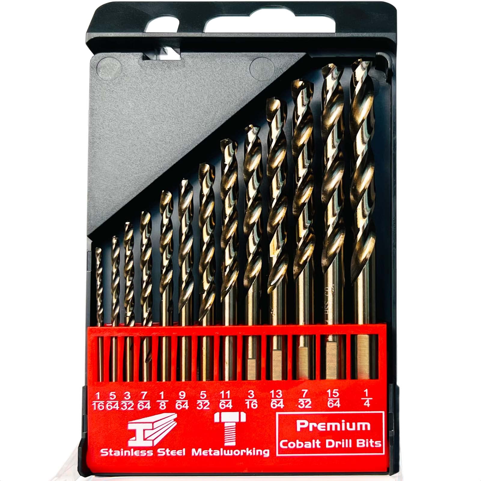 STROTON M35 Cobalt Drill Bit Set | 13PCS High Speed Steel for Metal