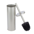 JS Jackson Supplies Toilet Brush and Holder | Brushed Nickel Metal