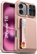 Vihibii iPhone 16 Wallet Case | RFID Blocking & Slide Camera Cover