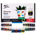 Mont Marte Ceramic Paint Set – 26pc Opaque Porcelain & Glass Paints