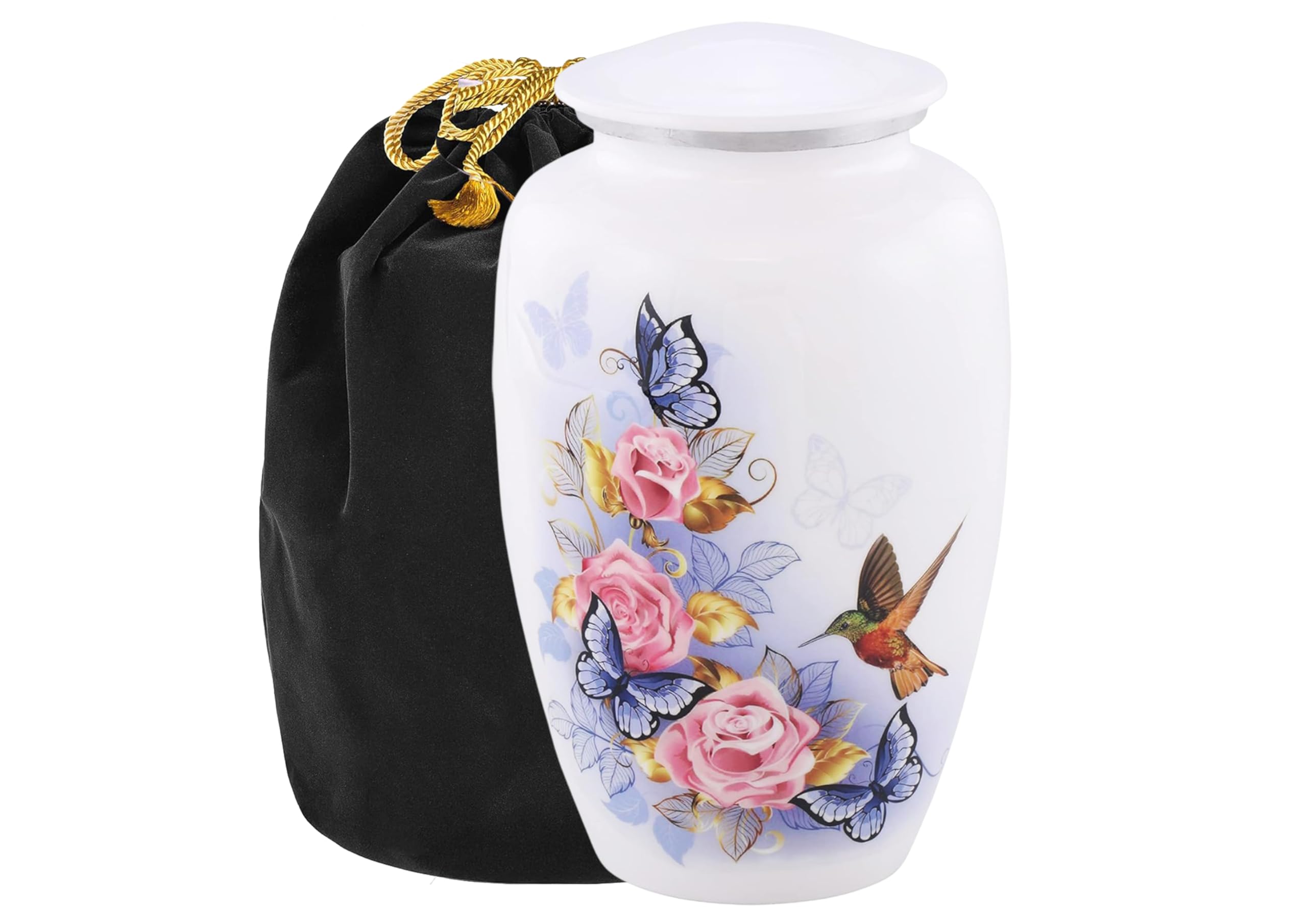 Urns of Dignity Hummingbird Cremation Urn for Human Ashes – Metal Adult Urn