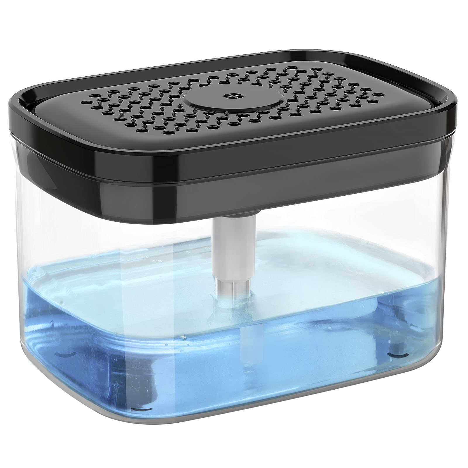 MR.SIGA 2-in-1 Dish Soap Dispenser and Sponge Holder, 30oz - Black