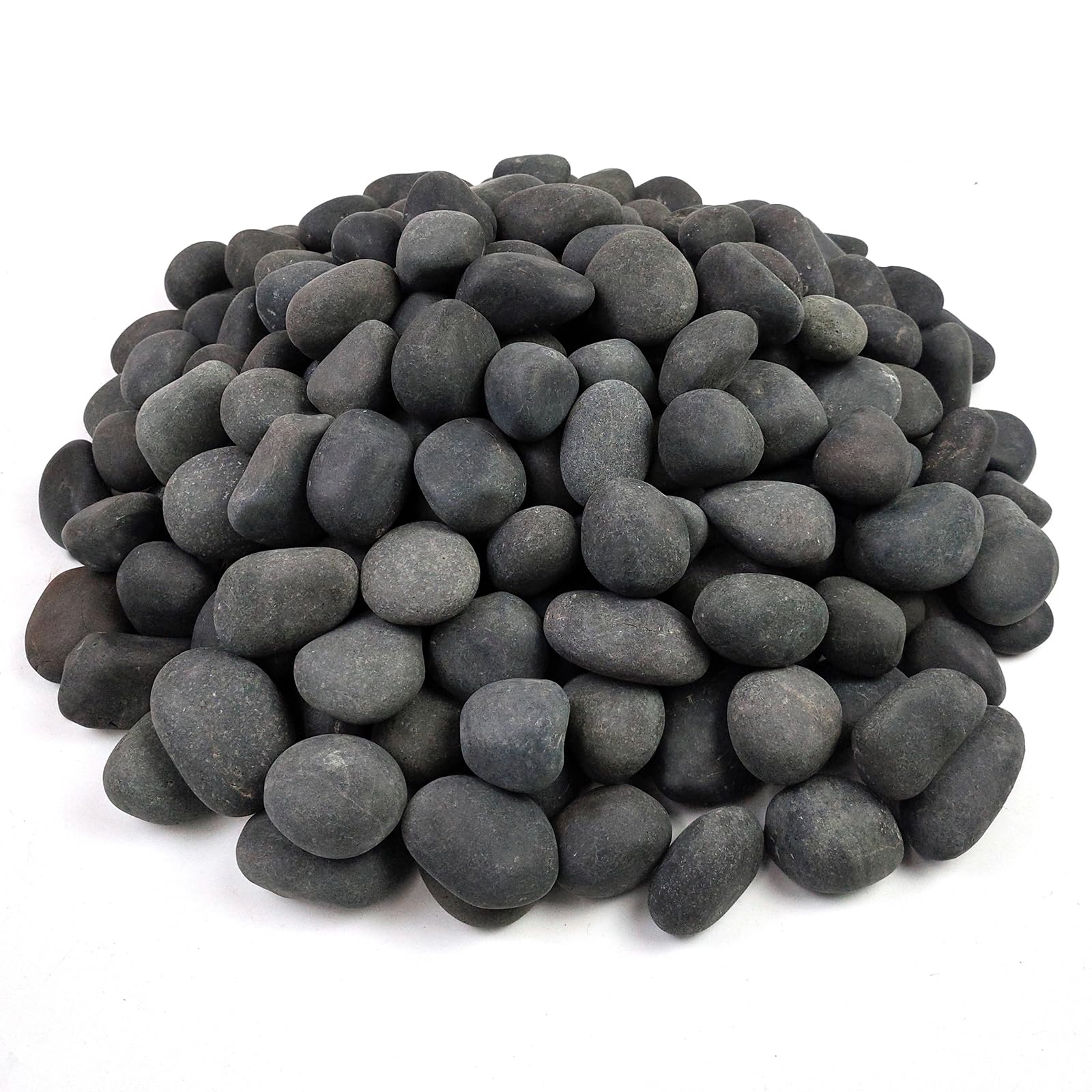 FANTIAN 20 lbs Black River Rocks – 2-4 cm Decorative Pebbles for Garden
