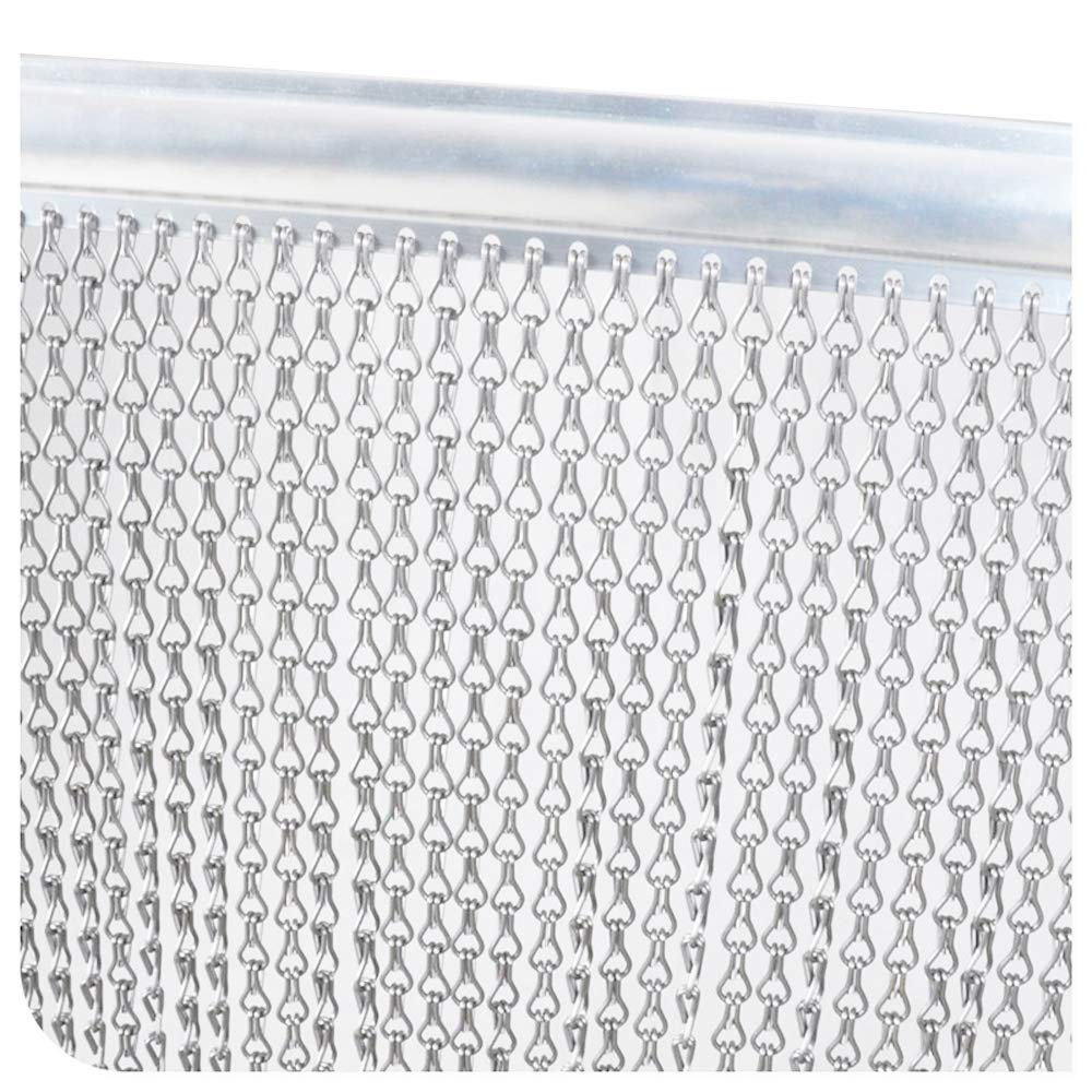 Jolof Store Silver Aluminium Chain Fly Screen Door Curtain – 90x200cm