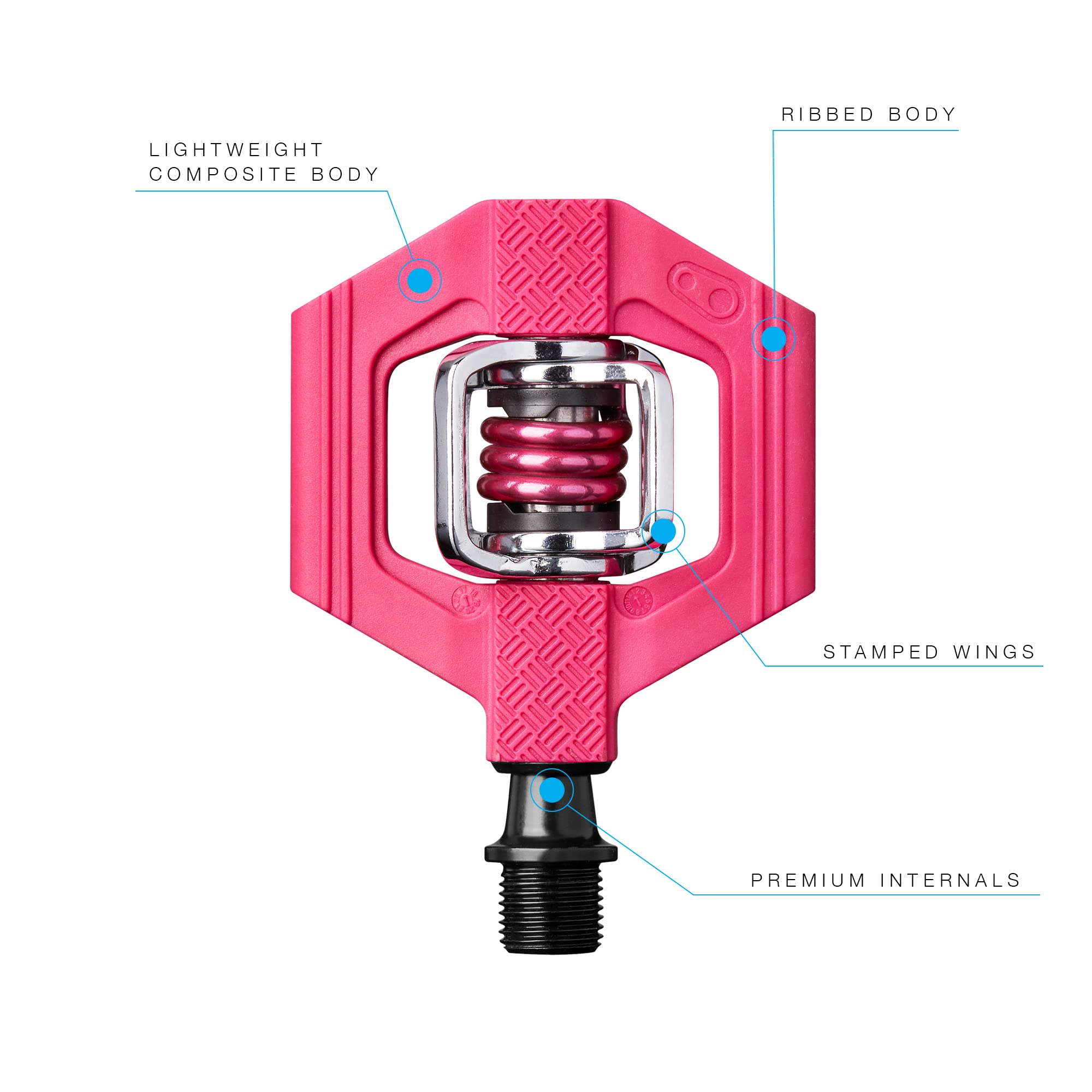 Crankbrothers Candy 1 MTB Pedals – Pink Composite Clipless Pedals