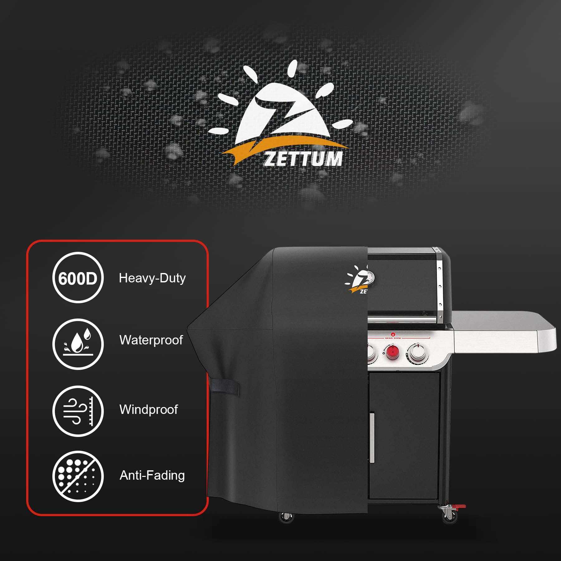 Zettum 165cm BBQ Grill Cover for Weber Genesis 400 Series | Waterproof