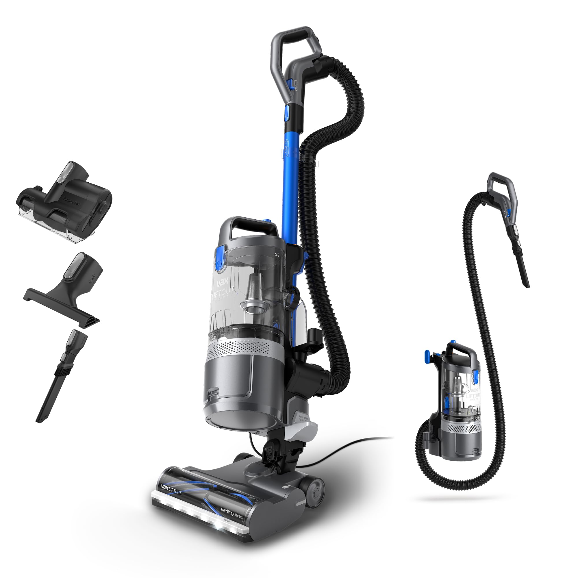 Vax LiftOut Reach Pet Upright Bagless Vacuum Cleaner – Graphite/Blue