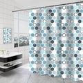 Tennove Geometric Shower Curtain | Waterproof Polyester & Weighted Hem
