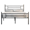Novilla 30.5cm Metal Bed Frame with Headboard and Footboard, Steel Slat Support, Mattress Foundation Non-Slip Design, Easy Assembly