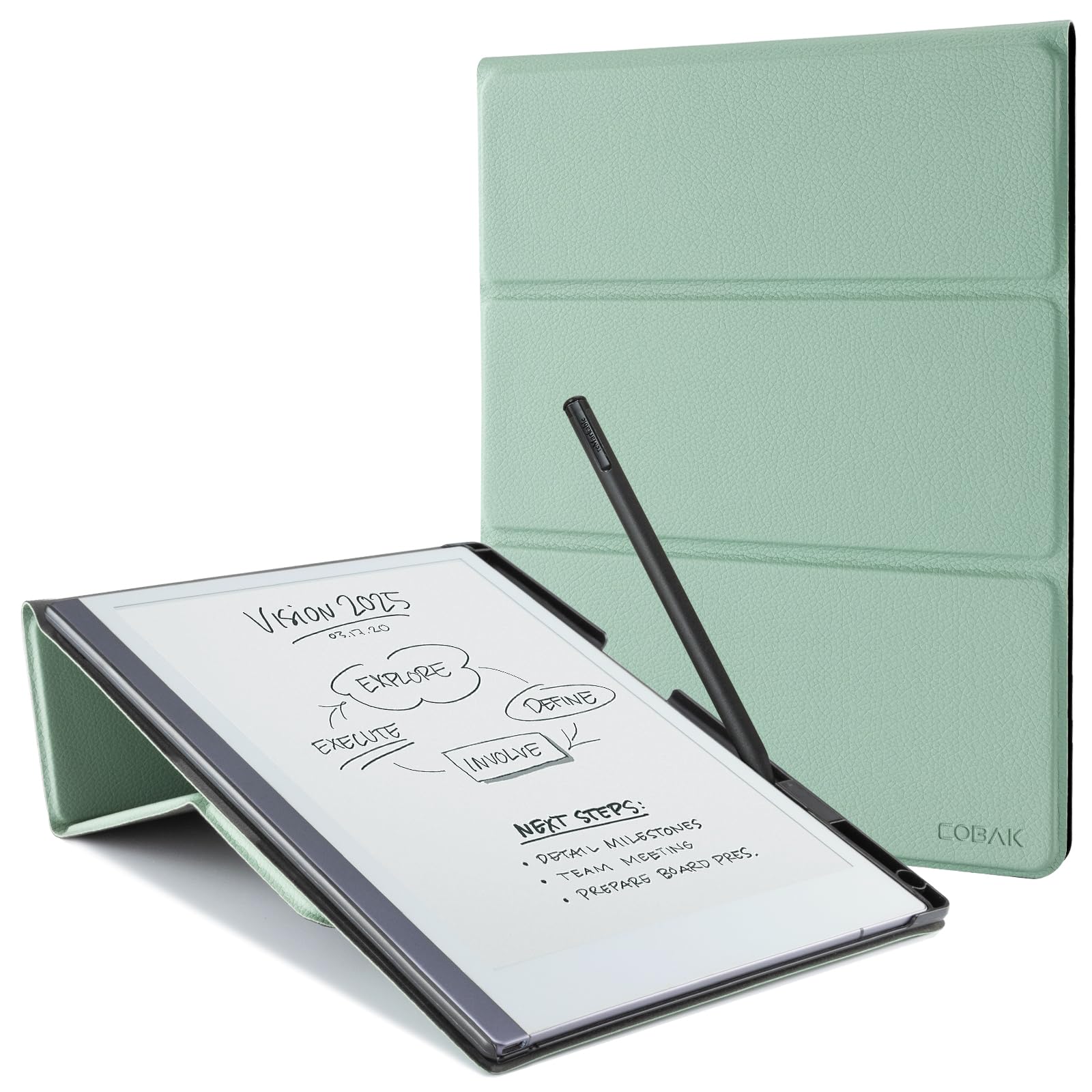 CoBak Case for Remarkable 2 Tablet | Hard Shell Cover with Pen Holder, Agave