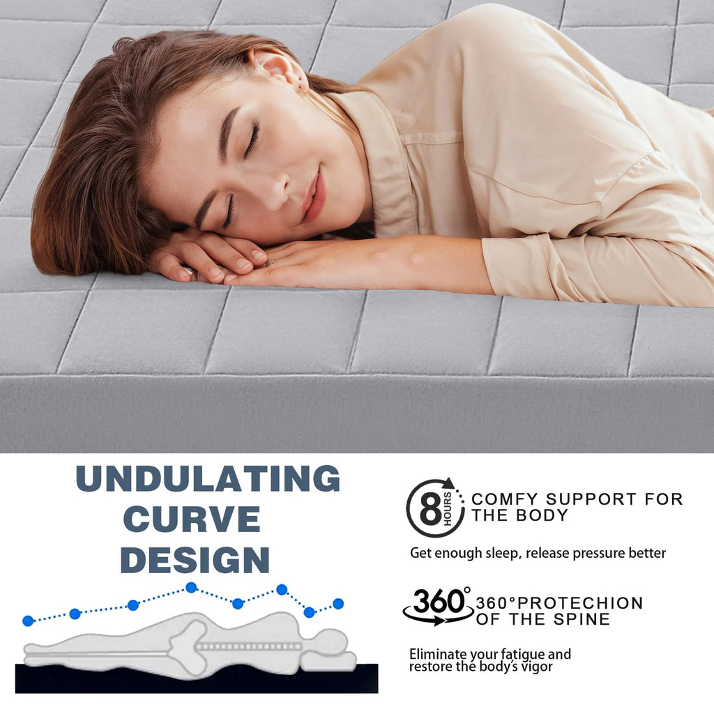 MeMoreCool Roll Up Floor Mattress Single 190x90cm, Light Grey - image 2