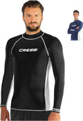 Cressi Men's Long Sleeve Rash Guard – UV Protection Swim Shirt, Black