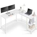 VASAGLE L-Shaped Computer Desk – 138cm Corner Gaming Workstation, White